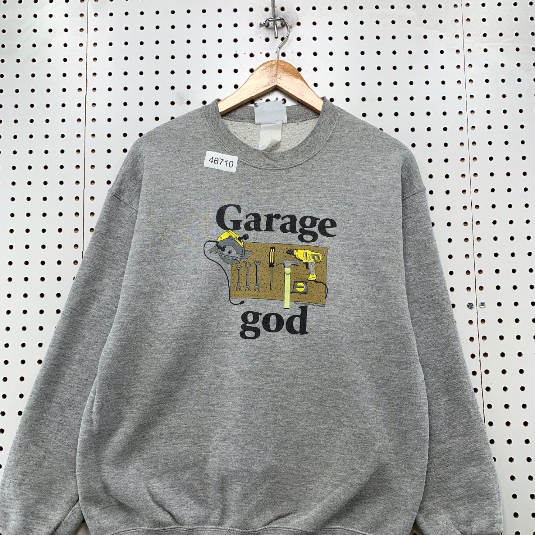 Lee VINTAGE Lee Sweatshirt Mens M Gray Graphic Tools Pullover Dad 90s Funny Garages USA Size US M / EU 48-50 / 2 - 4 Thumbnail