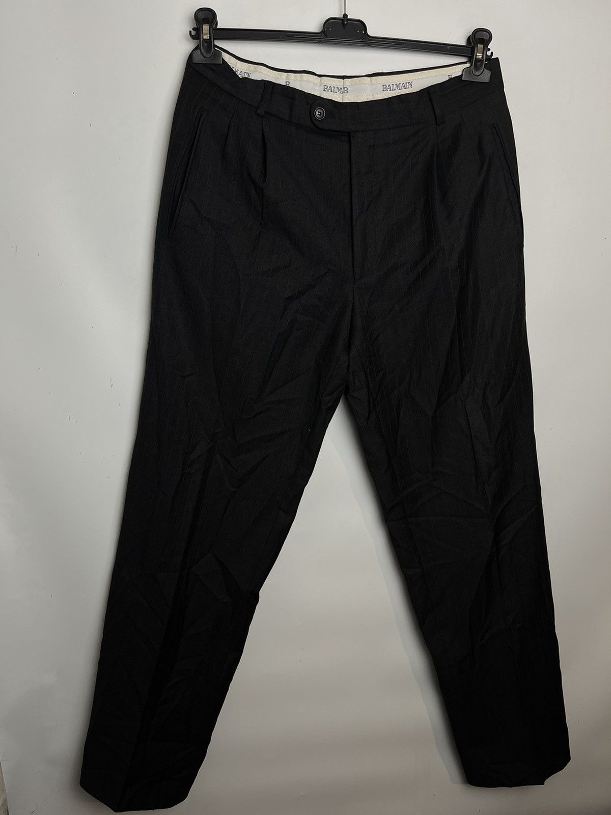 Balmain Vintage PIERRE BALMAIN Wool Grey Trousers True Fade Size US 34 / EU 50 - 1 Thumbnail