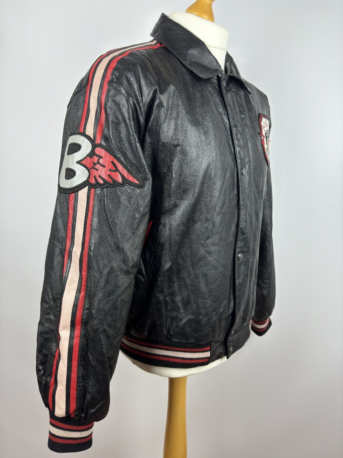 Designer × Vintage Betty Boop Leather Bomber Jacket 90’s Size US L / EU 52-54 / 3 - 4 Thumbnail