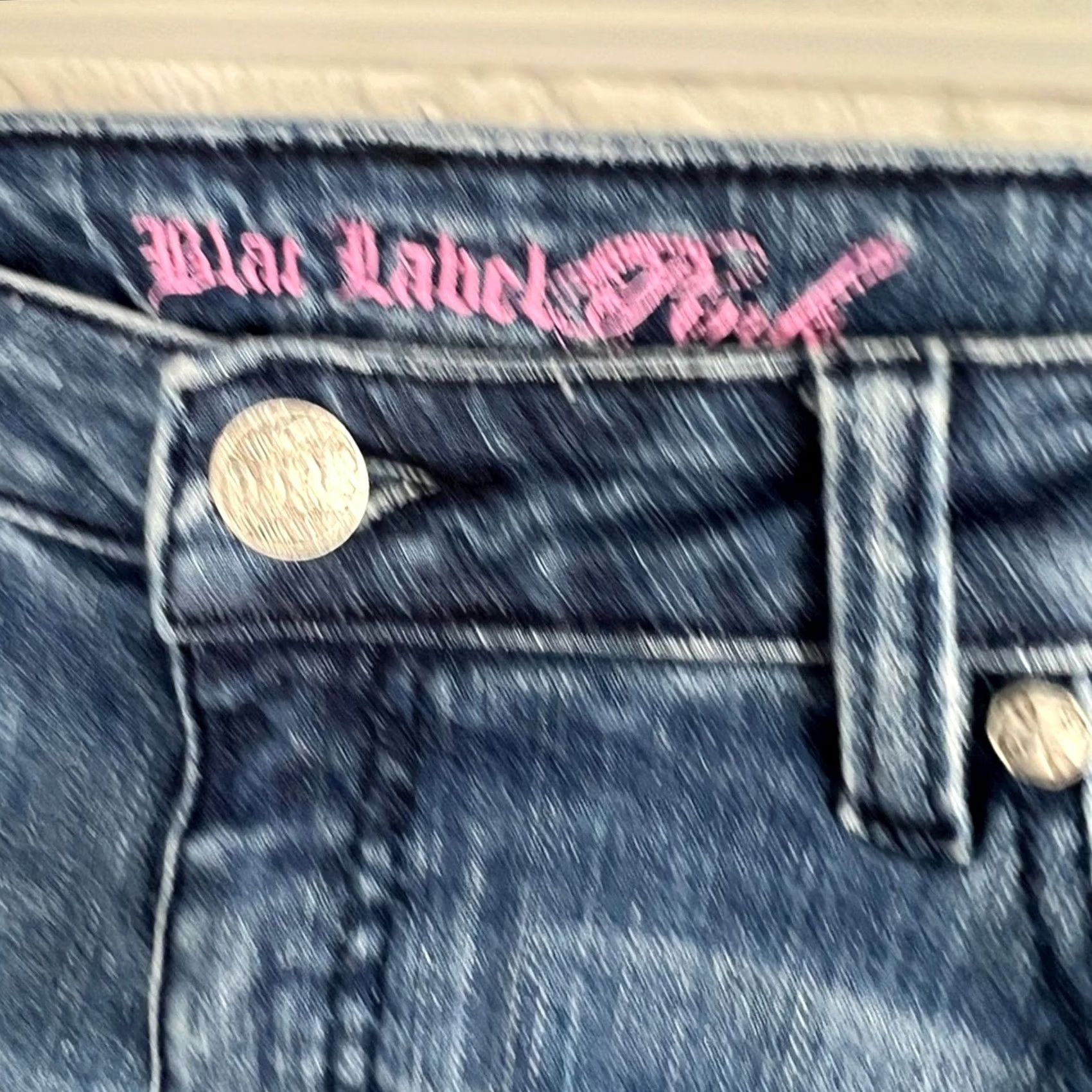 Vintage Blac Label Pink Jeans Women 27x34 Straight Leg Dark Blue Denim Size 27" / US 4 / IT 40 - 3 Thumbnail
