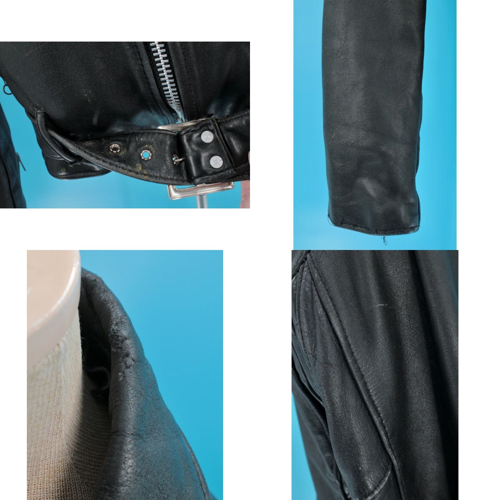 Schott Schott NYC Men’s VTG Black Leather Perfecto Motorcycle Jacket Sz S/M Shirt? Size US S / EU 44-46 / 1 - 9 Thumbnail