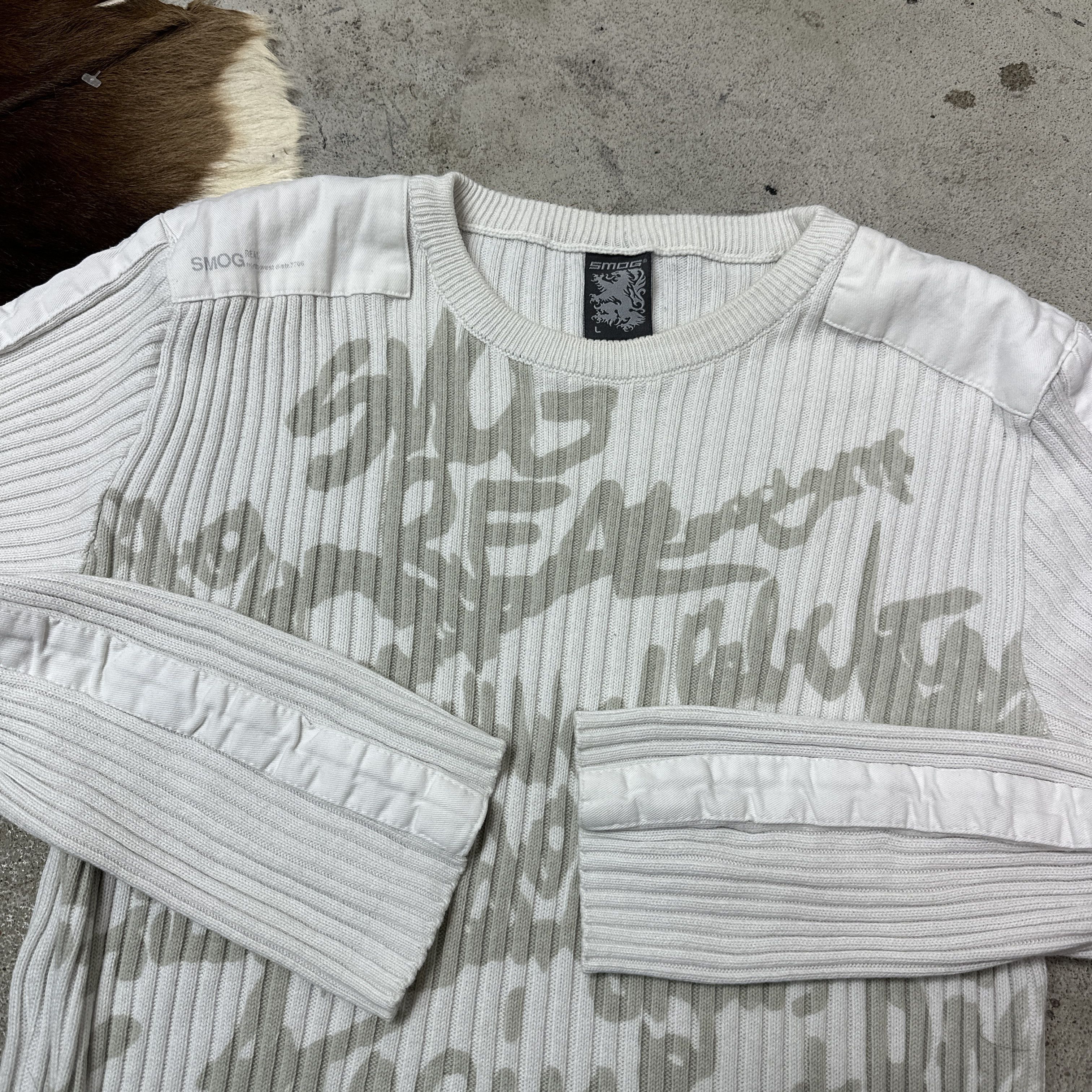 Vintage Vintage Ribbed Fitted Printed Longsleeve Sweater 00s Size US M / EU 48-50 / 2 - 4 Thumbnail