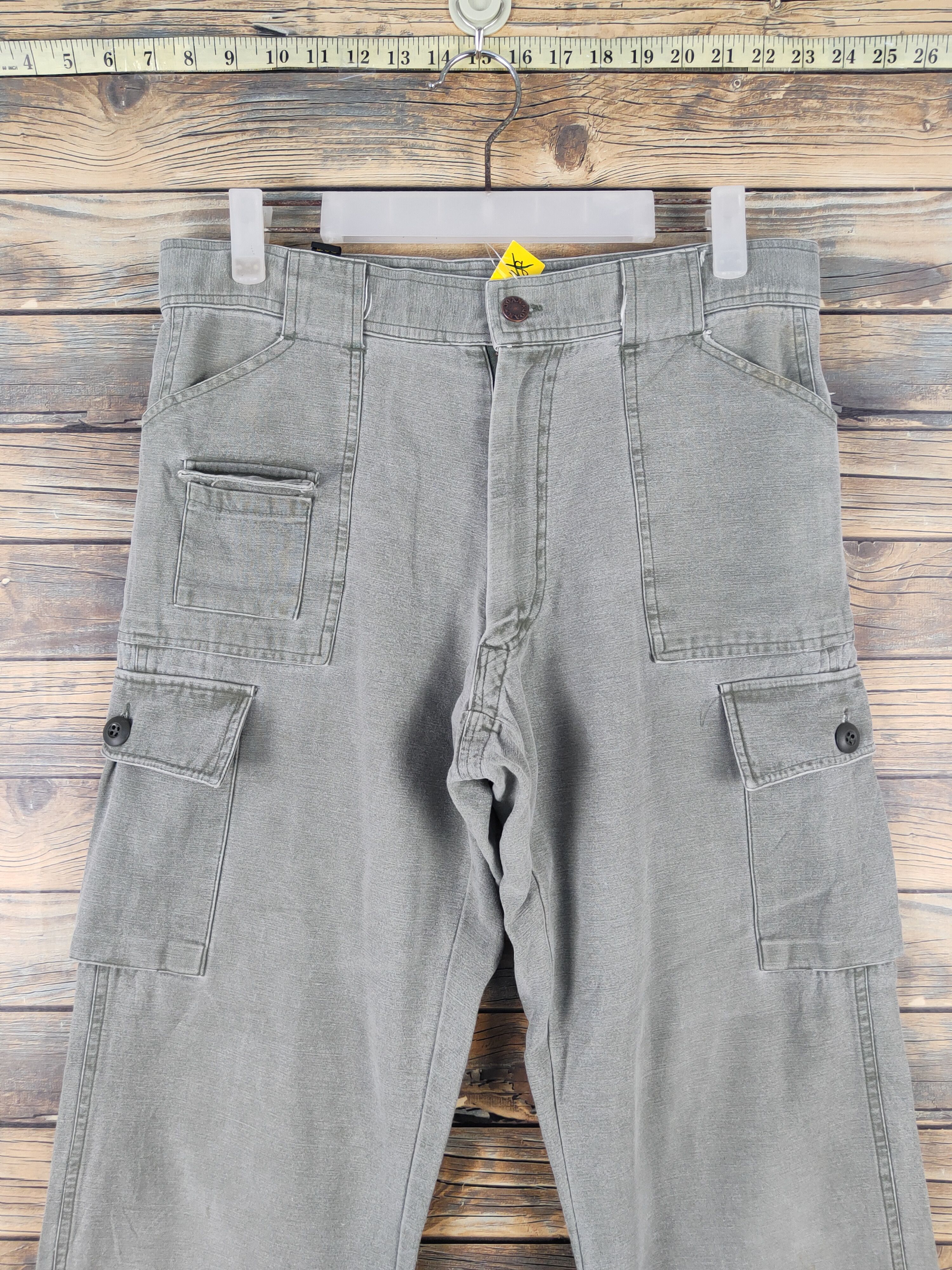 Japanese Brand US Joan Green Faded Multipocket Tactical Cargo Pants #W2103 Size US 32 / EU 48 - 2 Thumbnail