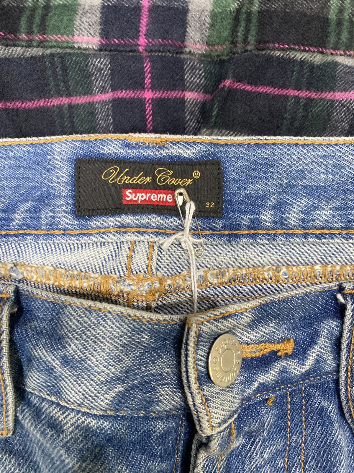 Supreme × Undercover Supreme UNDERCOVER Layered Washed Indigo Jeans Size 32 Size US 32 / EU 48 - 4 Thumbnail