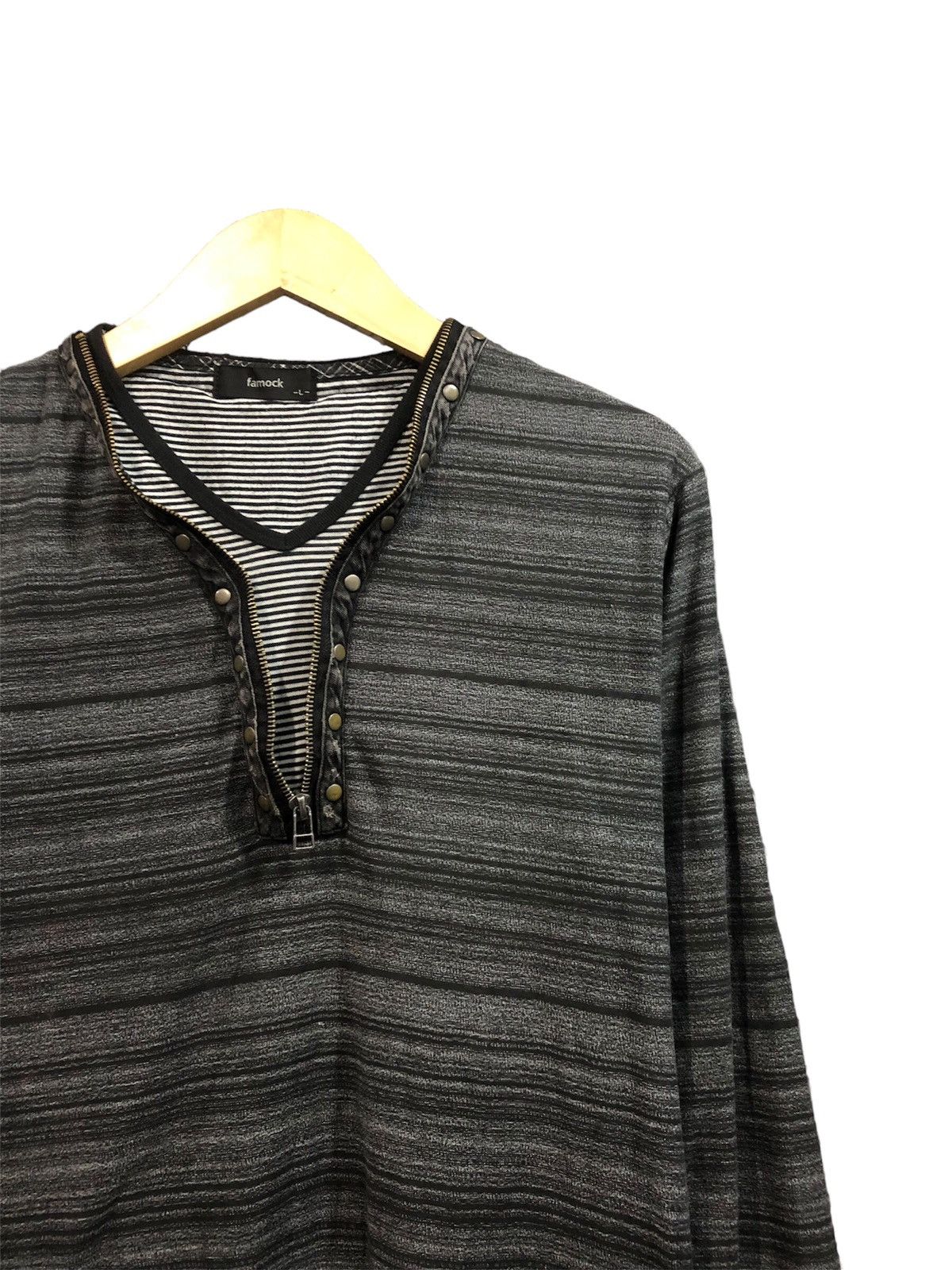 Hysteric Glamour GOTHIC STUDDED ZIPPER DOUBLE LAYER LONGSLEEVE Size US L / EU 52-54 / 3 - 3 Thumbnail