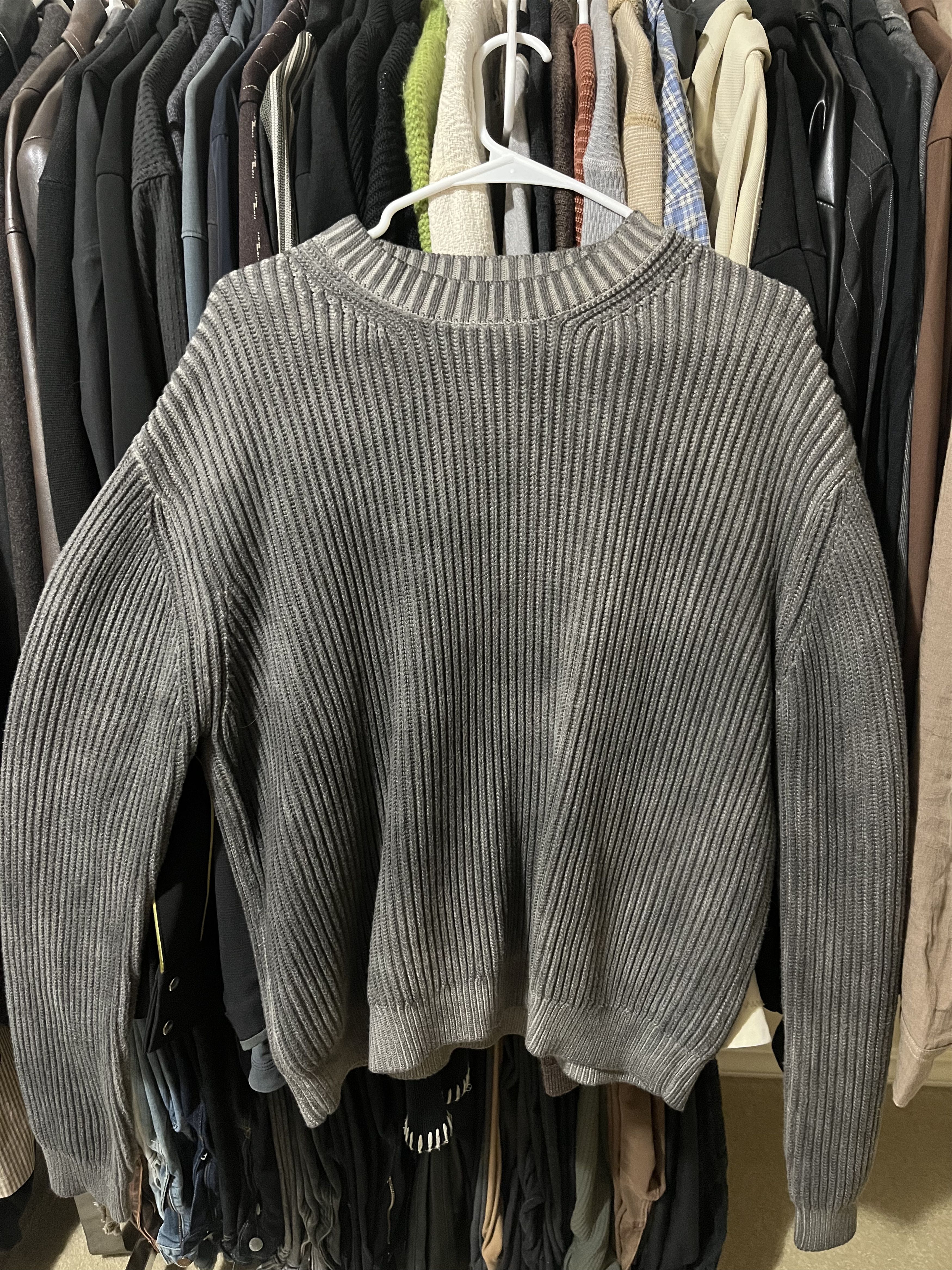 K-Two Studios Charcoal Zip up knit. | Grailed
