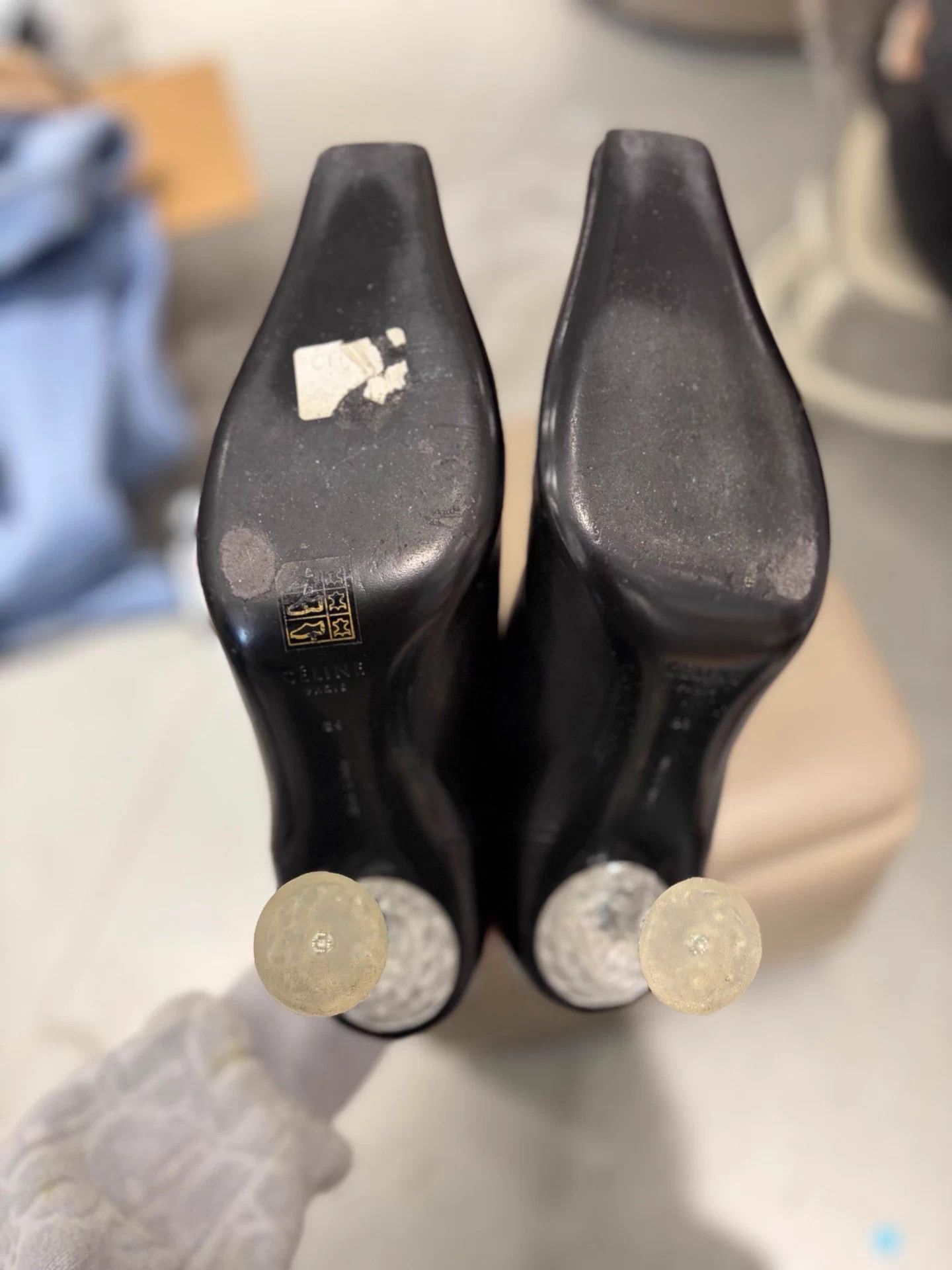 Celine Celine Runway Pointy Toe Leather Bootie 99 New 39 (38-38.5) Size US 8 / IT 38 - 4 Thumbnail