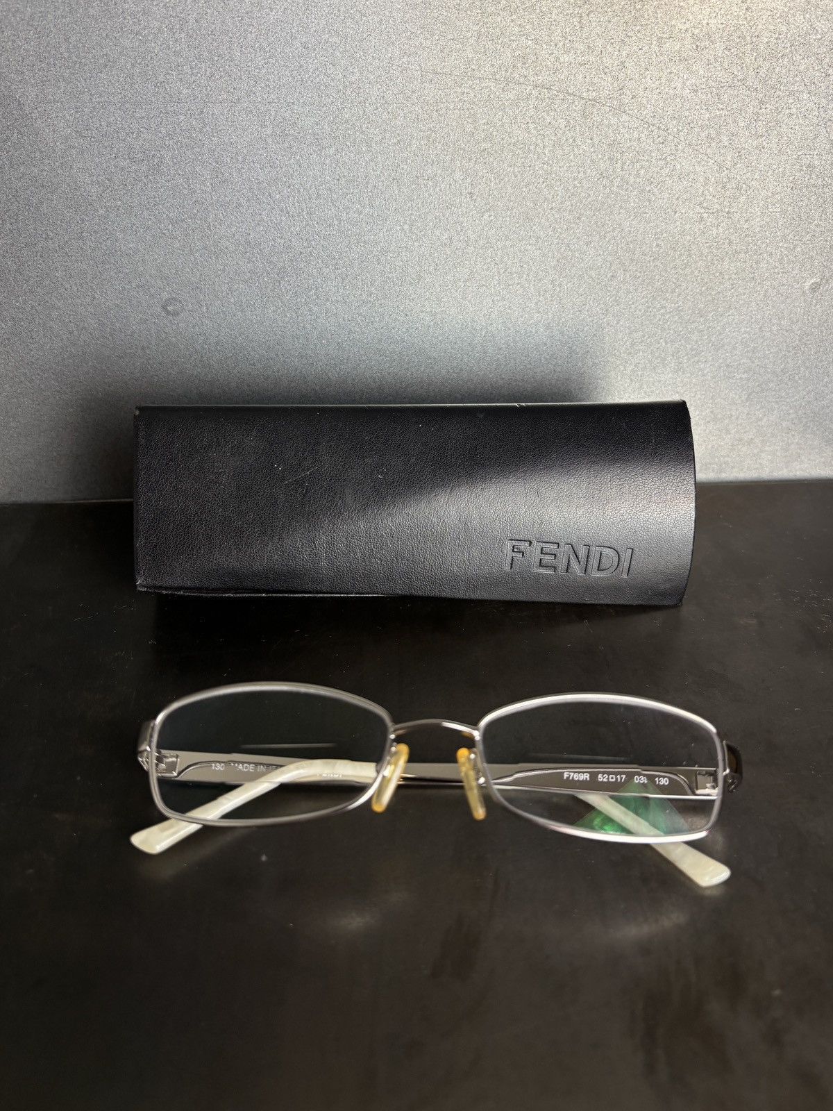 Fendi Vintage Fendi Glasses with Case Chrome Metal F769R Jewel Size ONE SIZE - 3 Thumbnail