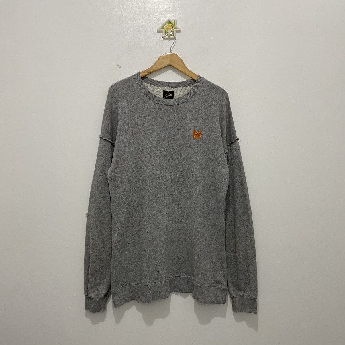 image of Needles Studious Inside Out Sweatshirt in Grey, Men's (Size Medium)