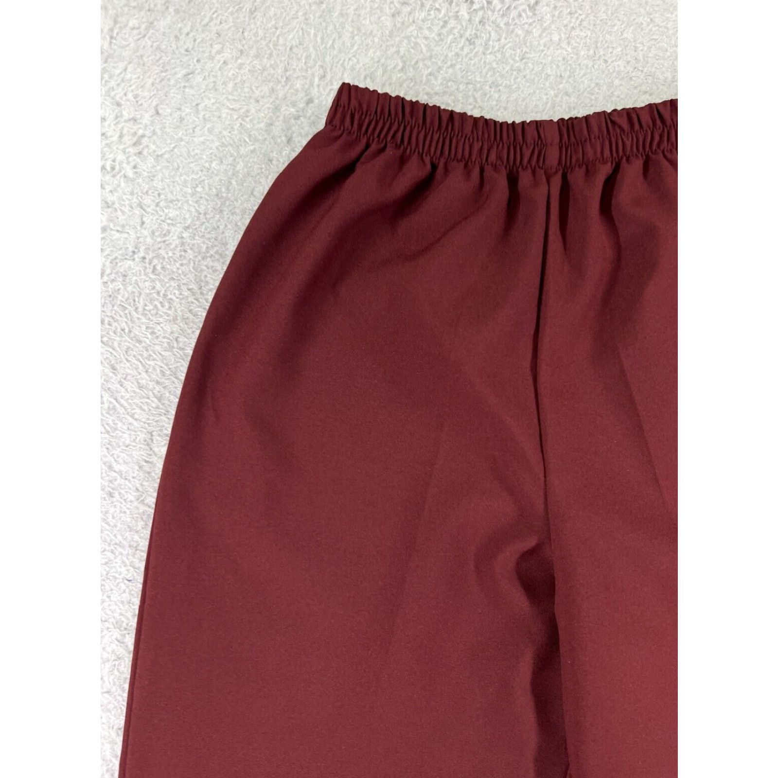 Vintage Tomorrow A Fashion Pants Women's S Red Pull On 100% Polyester Straight USA Chino Classic Casual Womens Size 28" / US 6 / IT 42 - 6 Thumbnail