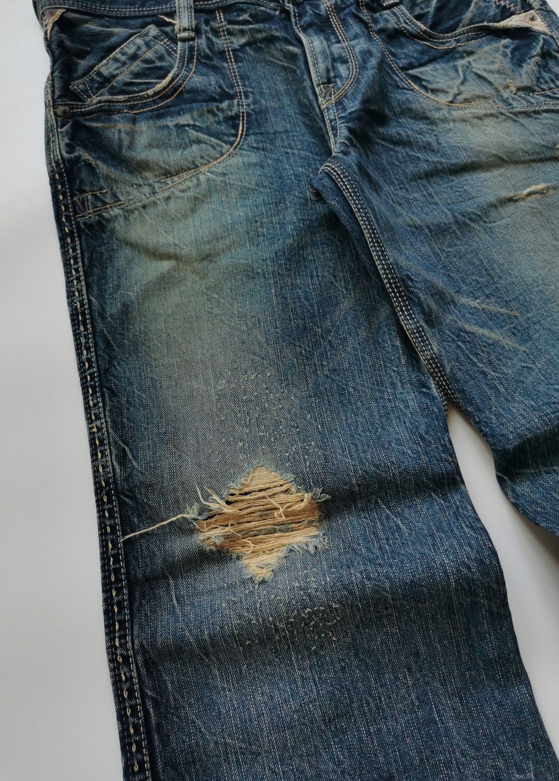 Edwin Brappers Lady Vintage Selvedge Bootcut Distressed Jeans Size 31" - 3 Thumbnail