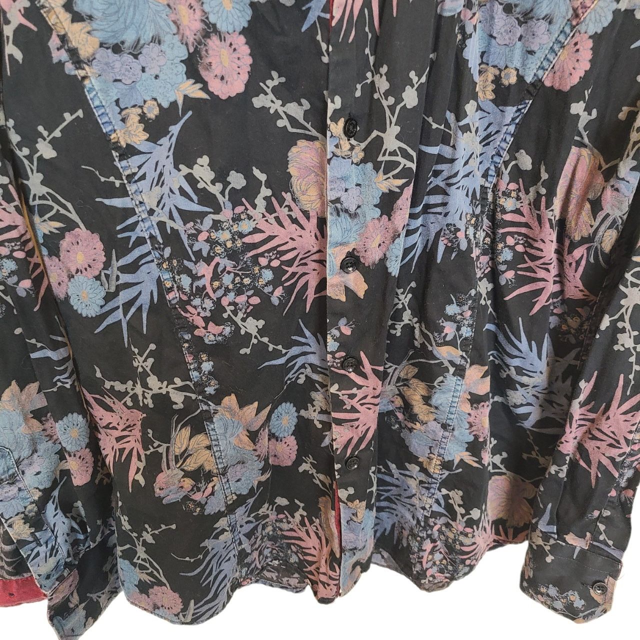 Baracuta Barabas Men Floral Button Shirt L Streetwear Indie Flip Cuff Size US L / EU 52-54 / 3 - 4 Thumbnail