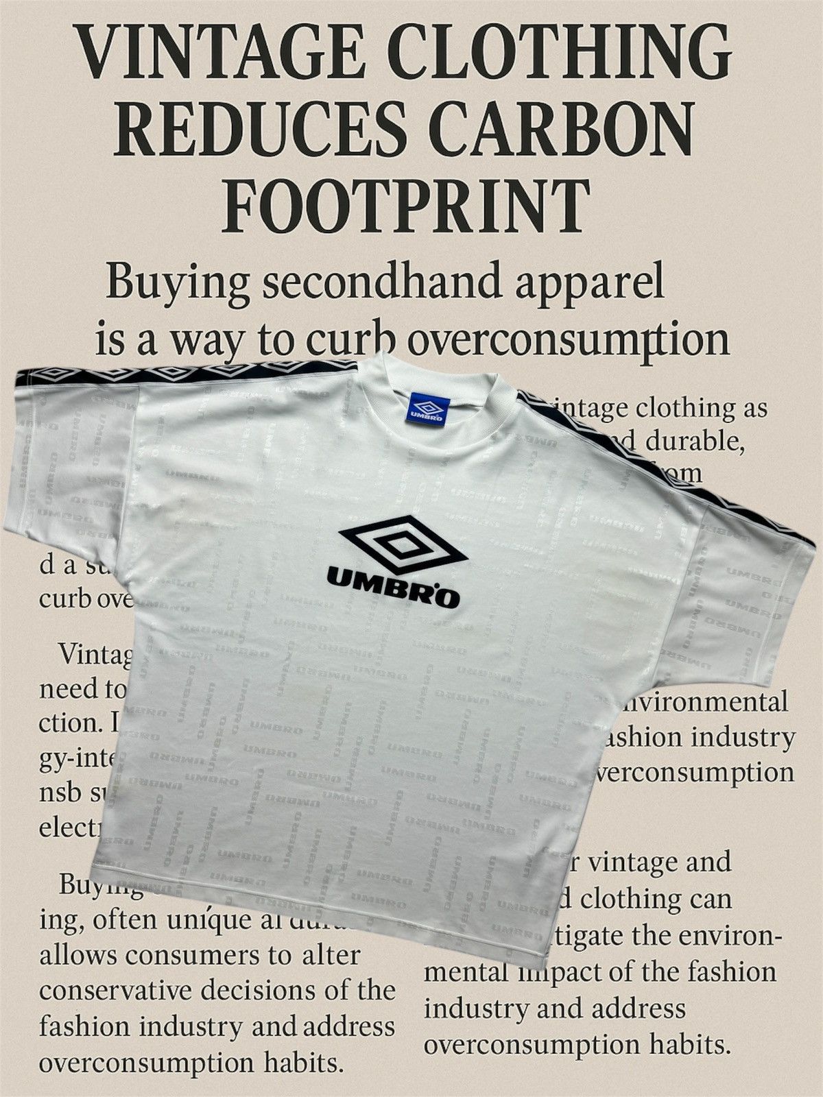 Umbro Vintage Umbro pro multilogo Tee monogram T-shirt jersey Size US L / EU 52-54 / 3 - 1 Thumbnail