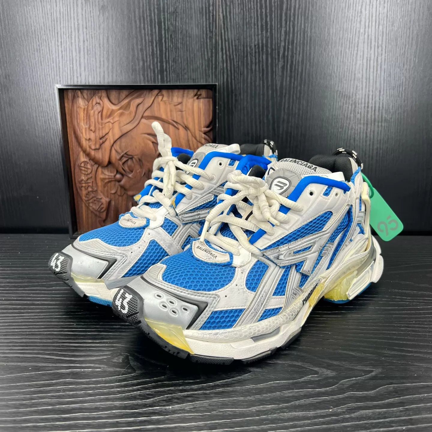 Balenciaga Balenciaga Runner White/Blue Distressed 43 Mint Size US 10 / EU 43 - 1 Thumbnail