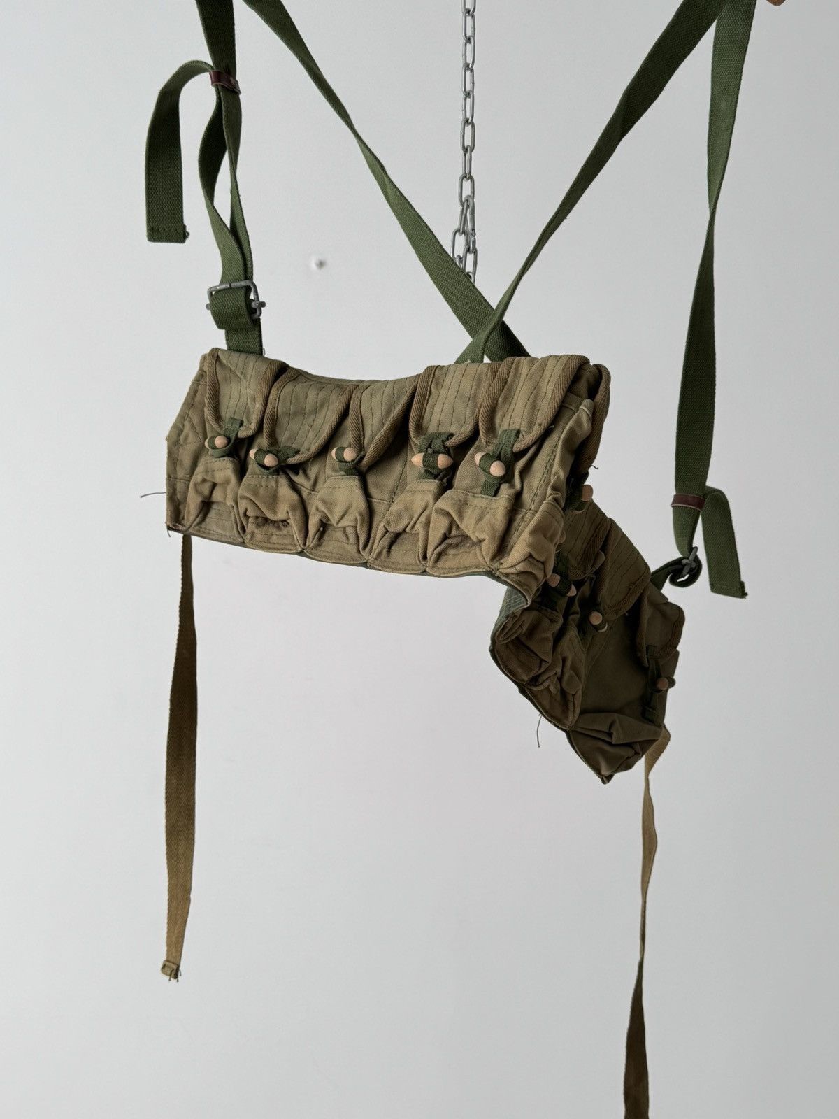 Japanese Brand × Vintage 1970s Vintage Chinese Style Hunting Shooting Ammo Belt-Bag Size ONE SIZE - 2 Thumbnail