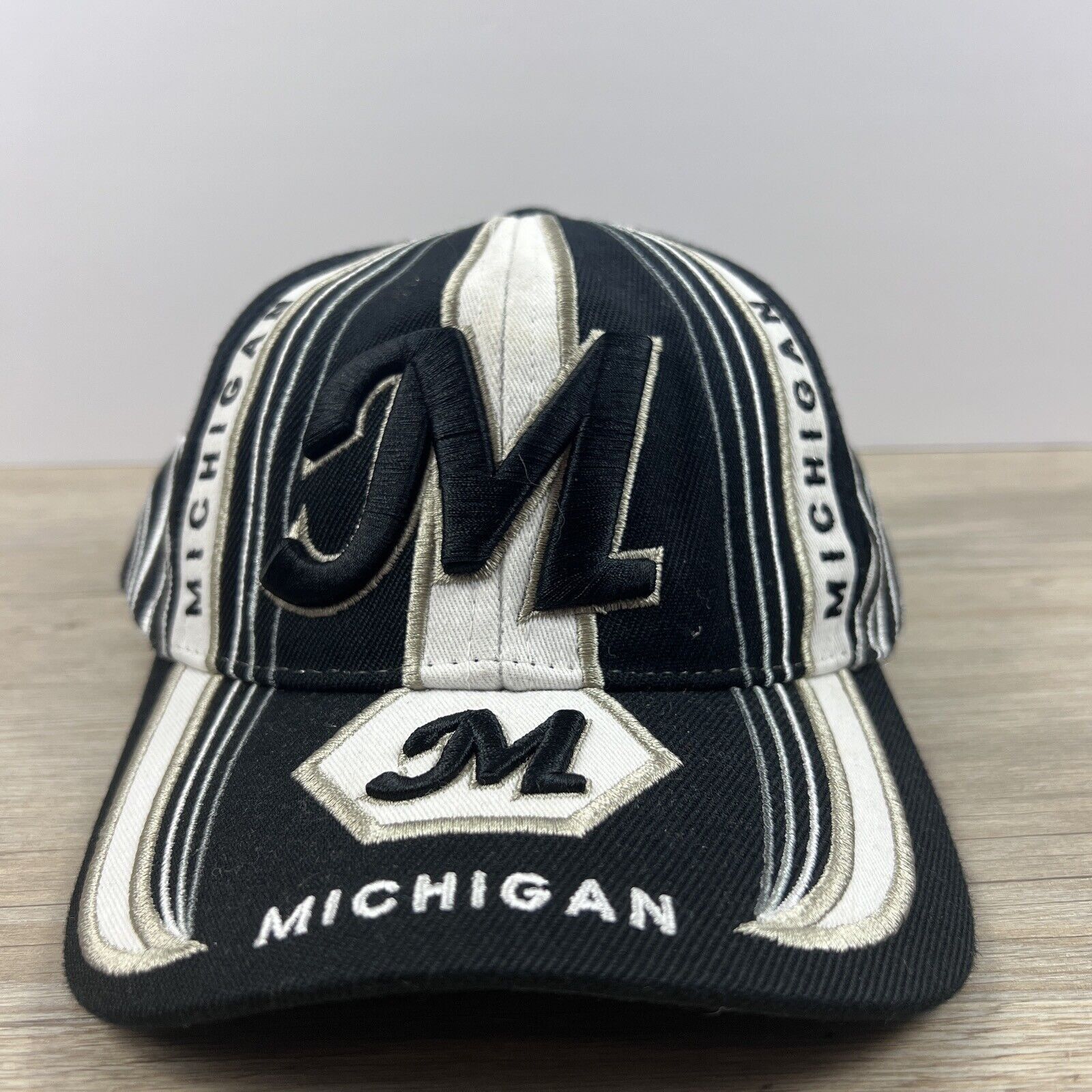 Other Michigan Black Hat Michigan Cap Hat Black Adjustable Hat Adu Size ONE SIZE - 6 Thumbnail