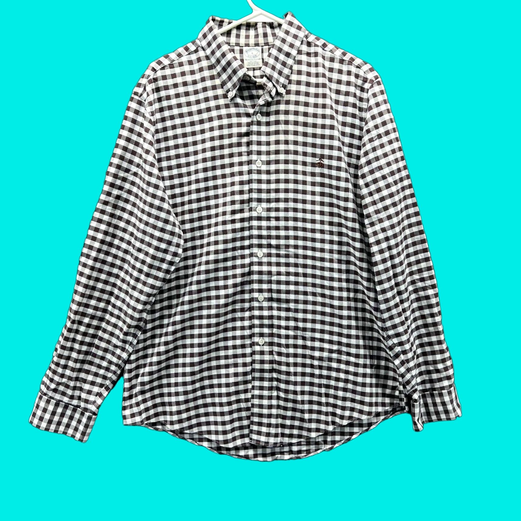 Brooks Brothers VINTAGE Brooks Brothers 1818 Shirt Mens Large Brown White Button-Down Gingham Preppy Shirt Mens Large Brown White Button-Down Gingham Preppy Size US L / EU 52-54 / 3 - 1 Thumbnail