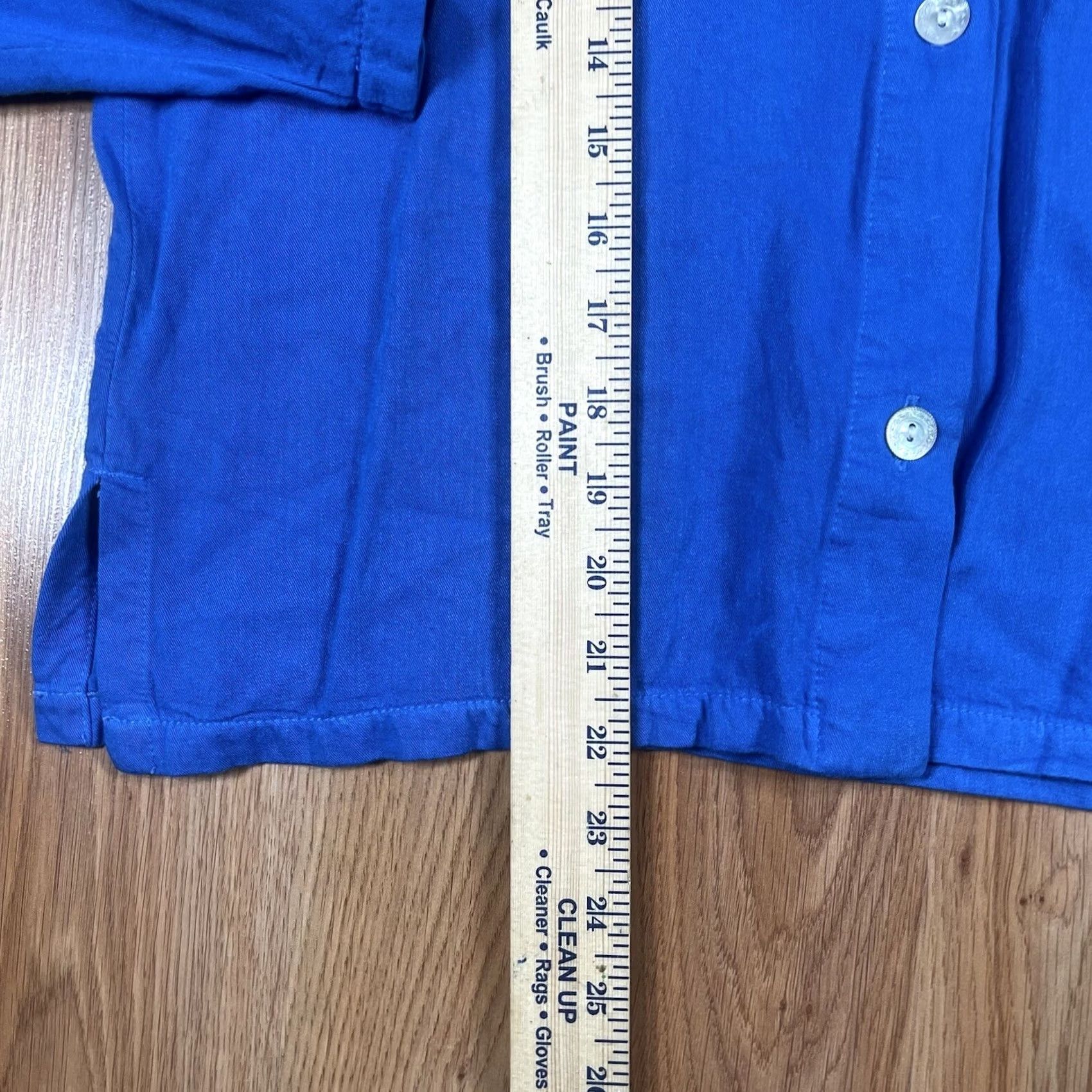 Vintage Amanda Gray Blouse Womens M Medium Blue Button Up Long Sleeve Shirt Size M / US 6-8 / IT 42-44 - 4 Thumbnail