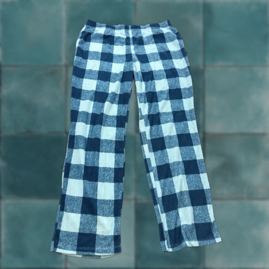 Eddie Bauer Eddie Bauer Pajama Pants Women XL Fleece Blue Plaid Pajama Pants Womens XL Blue Fleece Size 40" / US 18 - 1 Thumbnail