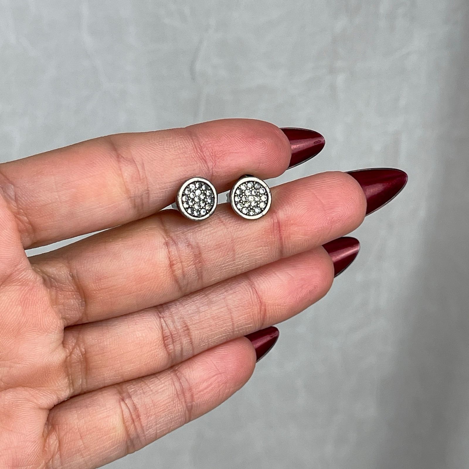 American Eagle Outfitters American Eagle Outfitters Silver Stud Earrings Rhinestones Size ONE SIZE - 14 Thumbnail