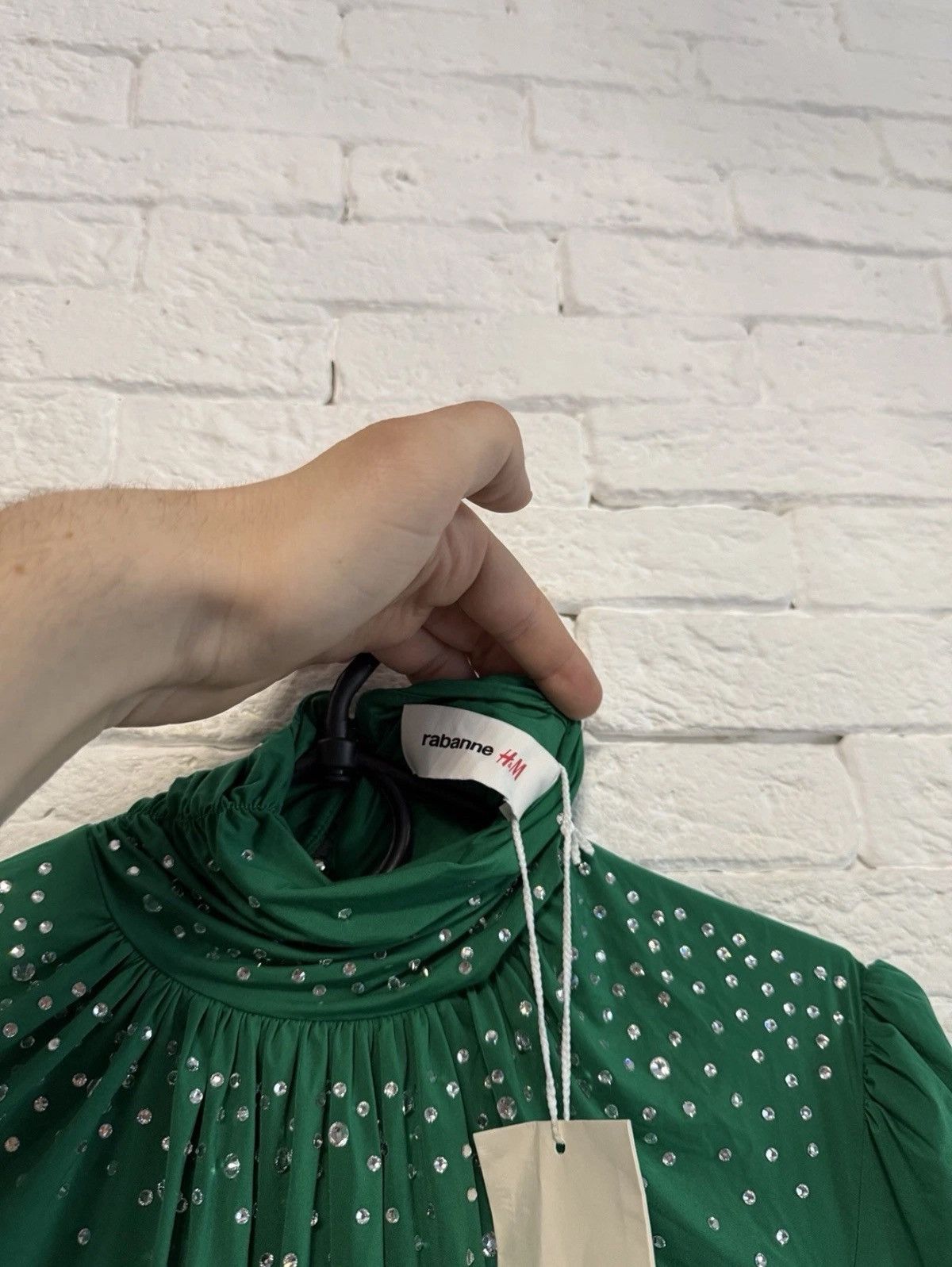 H&M × Paco Rabanne Paco Rabanne x HM Brand New Top Blouse With Rhinestones Sz M Size M / US 6-8 / IT 42-44 - 7 Thumbnail