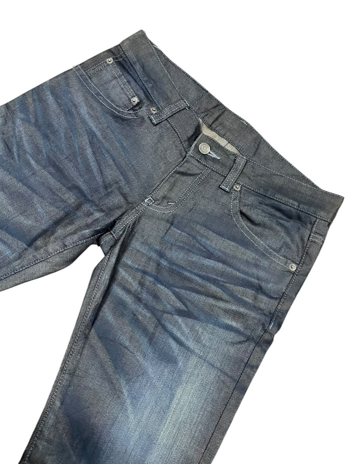 Japanese Brand Tornado Mart Stonewash Rigid Lowrise Jeans W32" x L37" Size US 32 / EU 48 - 6 Thumbnail