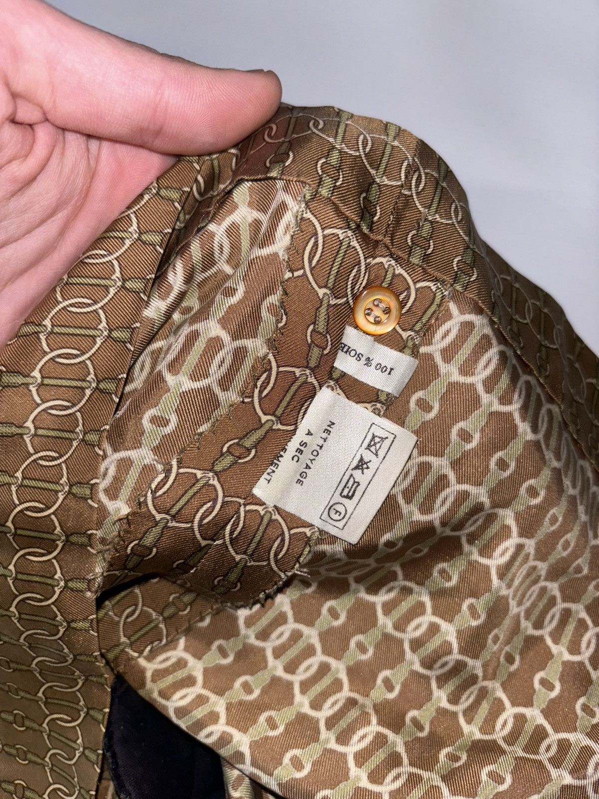 Hermes Hermes Chain Silk Shirt Size S / US 4 / IT 40 - 8 Thumbnail