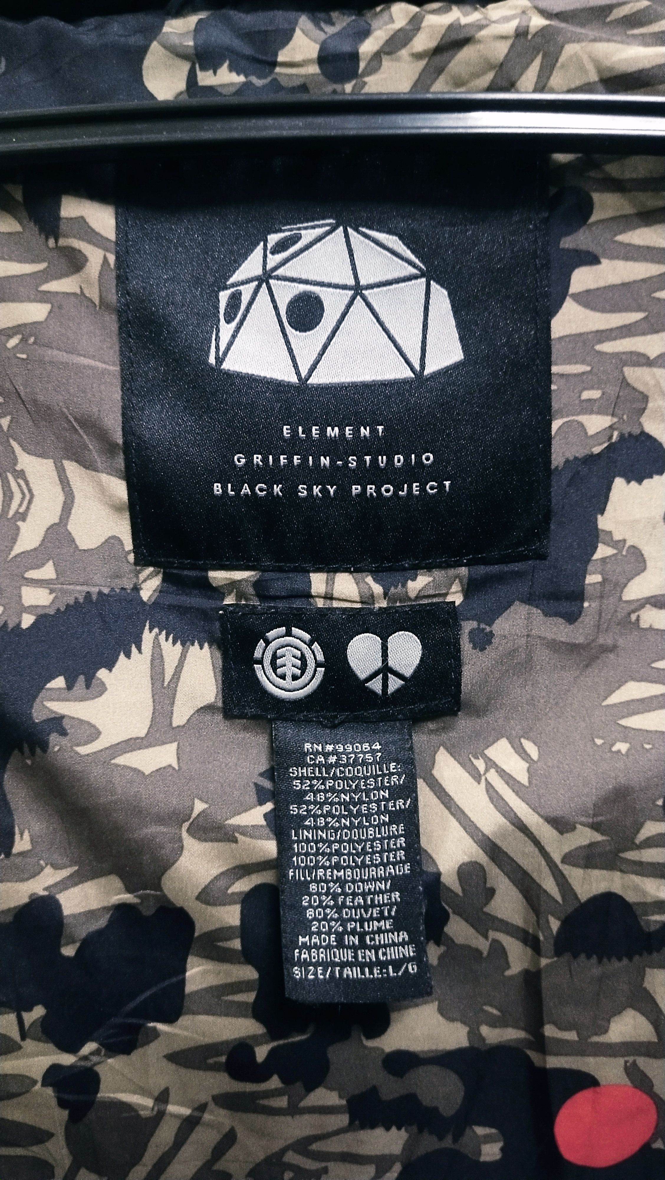 Griffin 🔥 Element x Griffin Studio Black Sky Project Puffer Jacket Size US L / EU 52-54 / 3 - 5 Thumbnail
