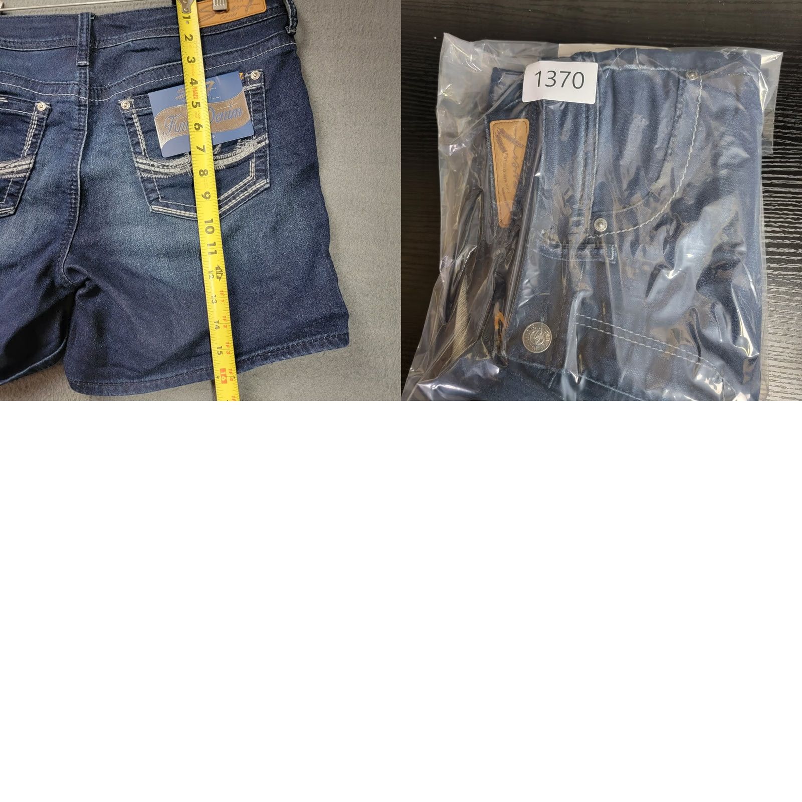 Vintage Seven7 Shorts womens Sz: 12 Blue Denim Jeans new with tags Size 34" / US 12 / IT 48 - 9 Thumbnail