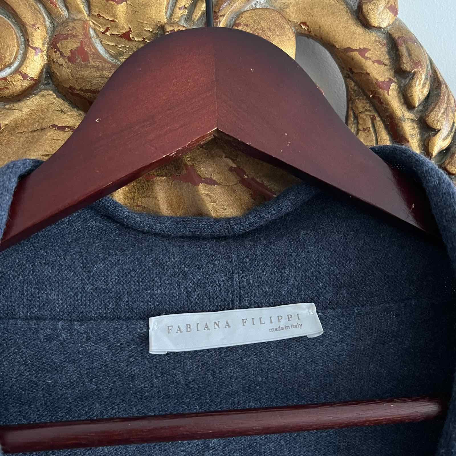 Fabiana Filippi Fabiana Filippi Wool Cashmere Silk Sweater Cardigan Size L / US 10 / IT 46 - 4 Thumbnail