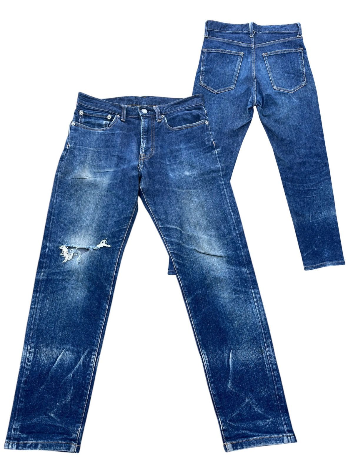 Japanese Brand × Jean 🔥Japanase Brands Gu Jeans Distressed Denim W29🔥 Size US 29 - 1 Thumbnail