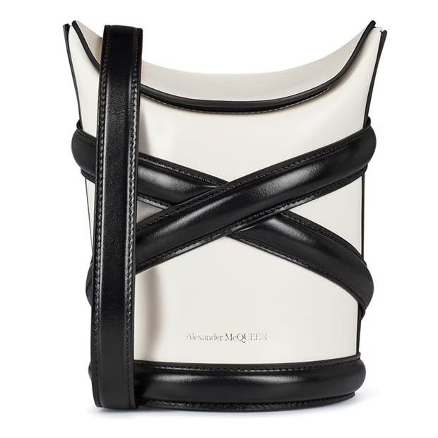 Alexander McQueen o1g2r1mq0824 Size: OS / Curve Small Bag in Ivory & Black Size ONE SIZE - 1 Thumbnail