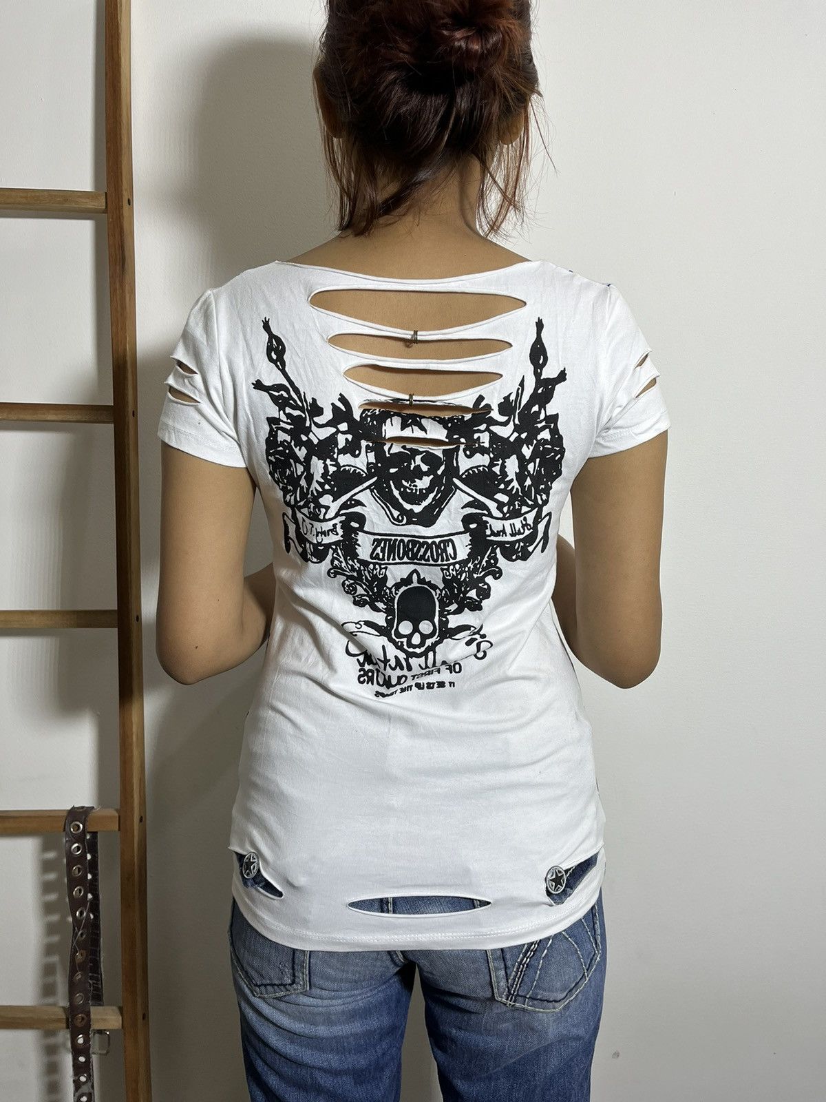 Ed Hardy × Japanese Brand Sick Y2k pierced Skull ripped tee Ed hardy style Size US S / EU 44-46 / 1 - 4 Thumbnail