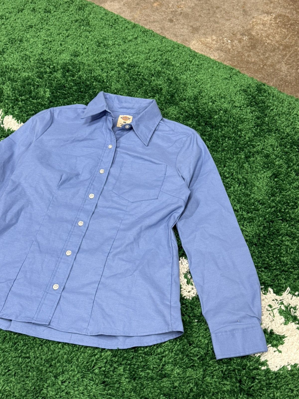 Dickies Dickies Blue Yoke Pocket Blouse Button Shirt Medium Size M / US 6-8 / IT 42-44 - 3 Thumbnail