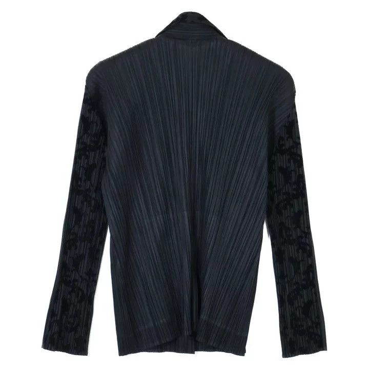 Issey Miyake issey miyake size:3 Floral dark pattern pleated coat Size XXS / US 00 / IT 34 - 2 Thumbnail