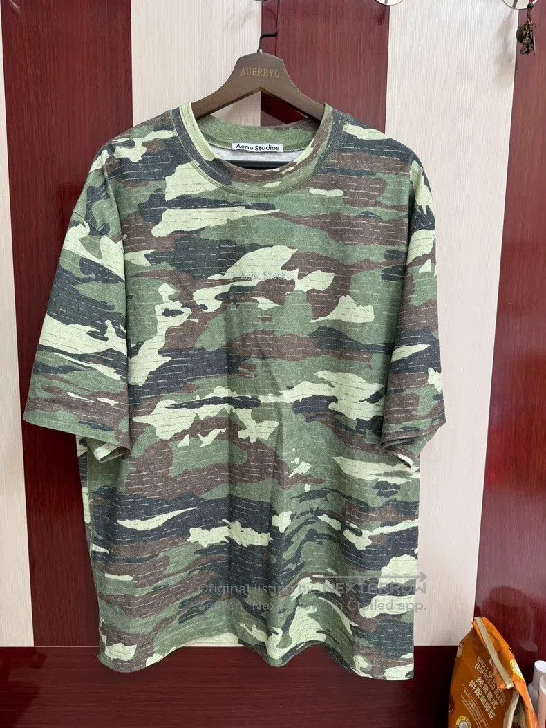 Acne Studios Acne Studios Camouflage Rhinestone Short Sleeve Tee Size US XL / EU 56 / 4 - 1 Thumbnail