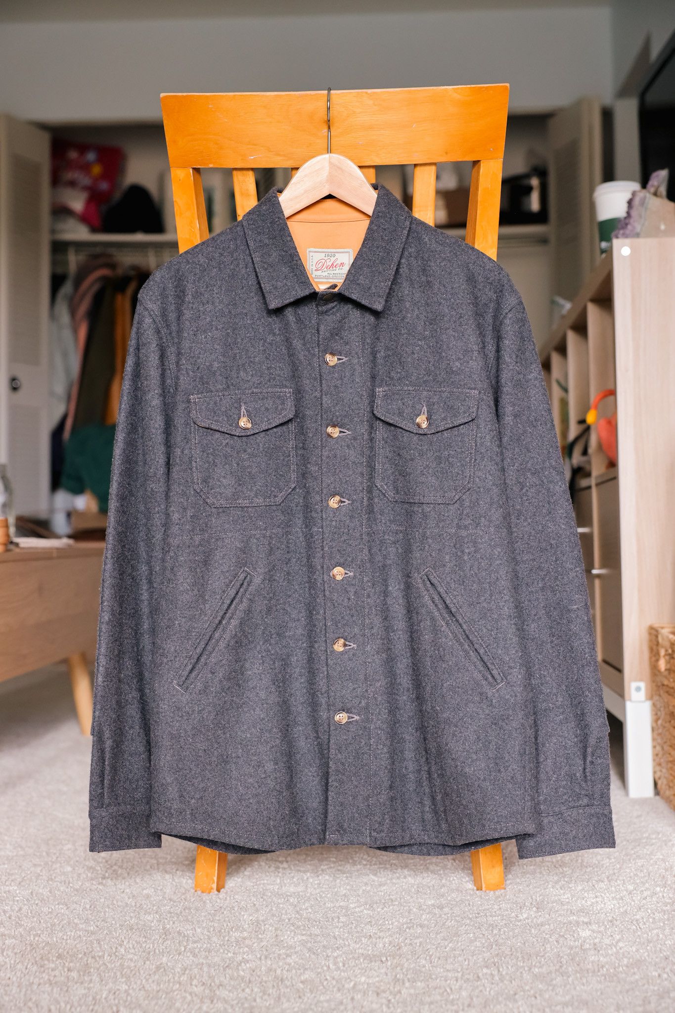 Dehen 1920 Crissman Overshirt in Charcoal Size US M / EU 48-50 / 2 - 1 Thumbnail