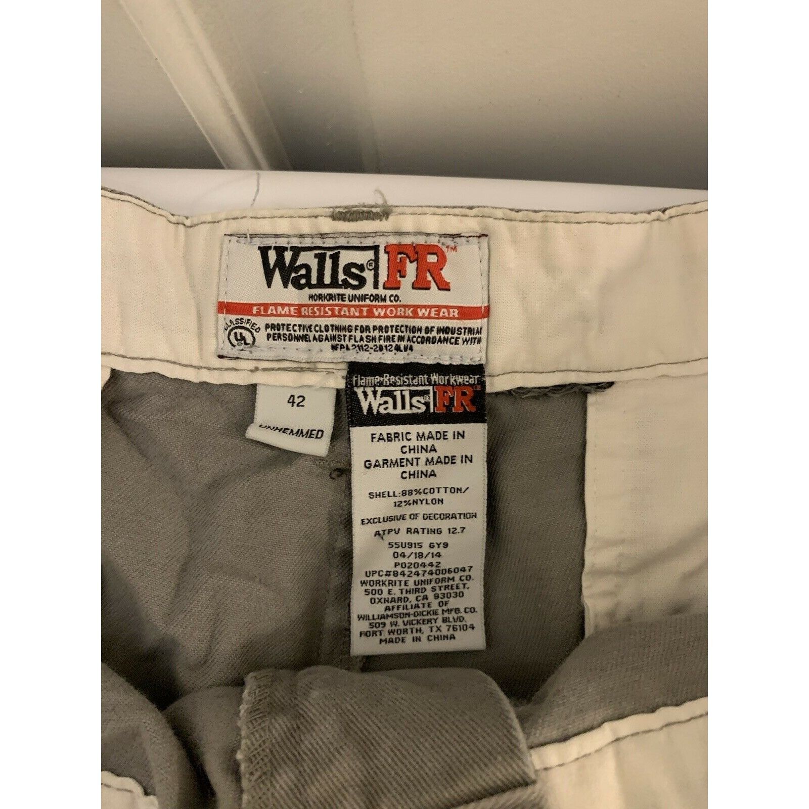 Walls WALLS FR Jeans Mens Sz 42 Gray 2112 ATPV 2 HRC Size US 42 / EU 58 - 2 Thumbnail