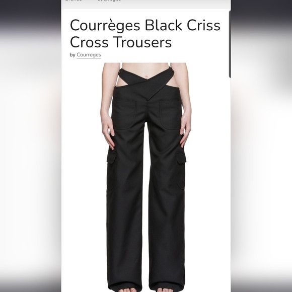 Courreges Courreges Criss Cross Pants Size 26" / US 2 / IT 38 - 1 Thumbnail