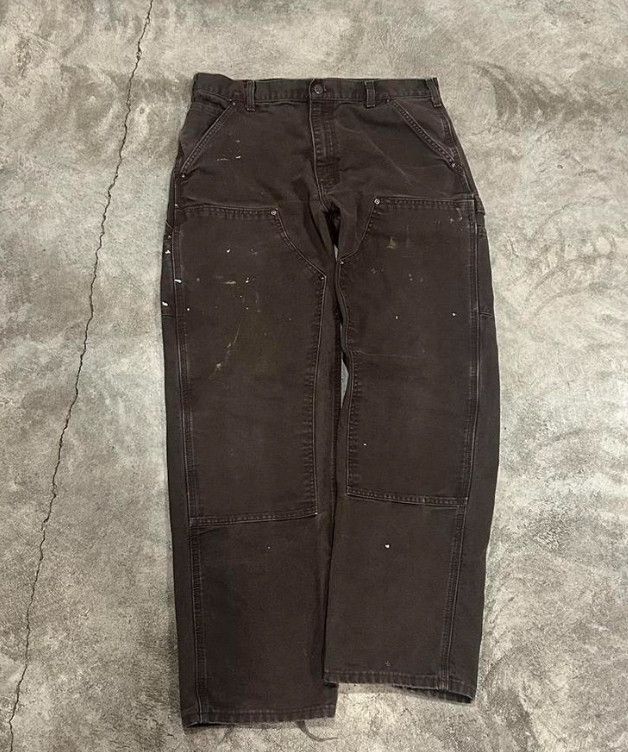 image of Vintage Carhartt Brown Double Knee Pants, Men's (Size 34)