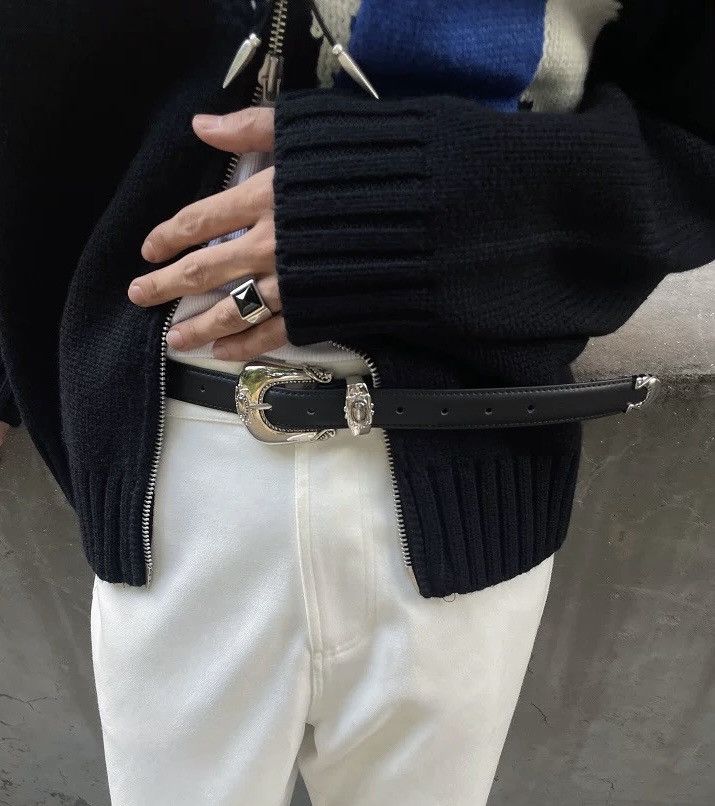 Japanese Brand × Vintage Retro punk 2.5cm leather western buckle belt Size ONE SIZE - 2 Thumbnail