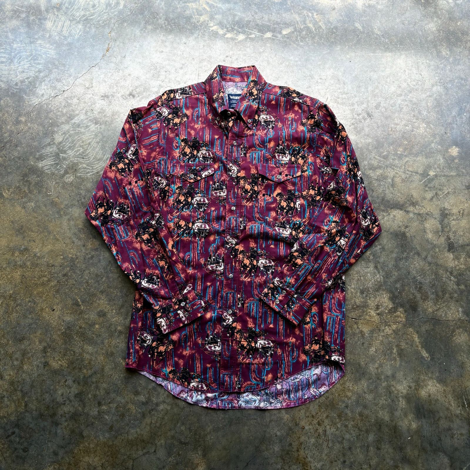 Wrangler Very Rare Wrangler Brushpopper Rodeo Western Shirt Size US XL / EU 56 / 4 - 1 Thumbnail