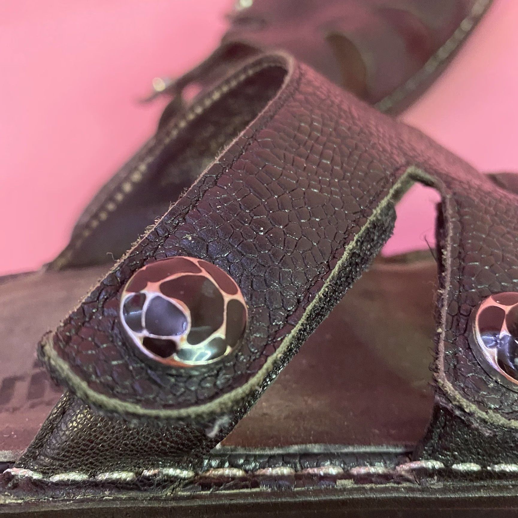 Vintage Alegria Vita PG Lite Black Leather Slip On Sandals Butterfly Sz 37 EUR 6.5 US Womens Strap Sandal Comfort Flat Slip On Pattern: Solid Size US 5 / IT 35 - 5 Thumbnail