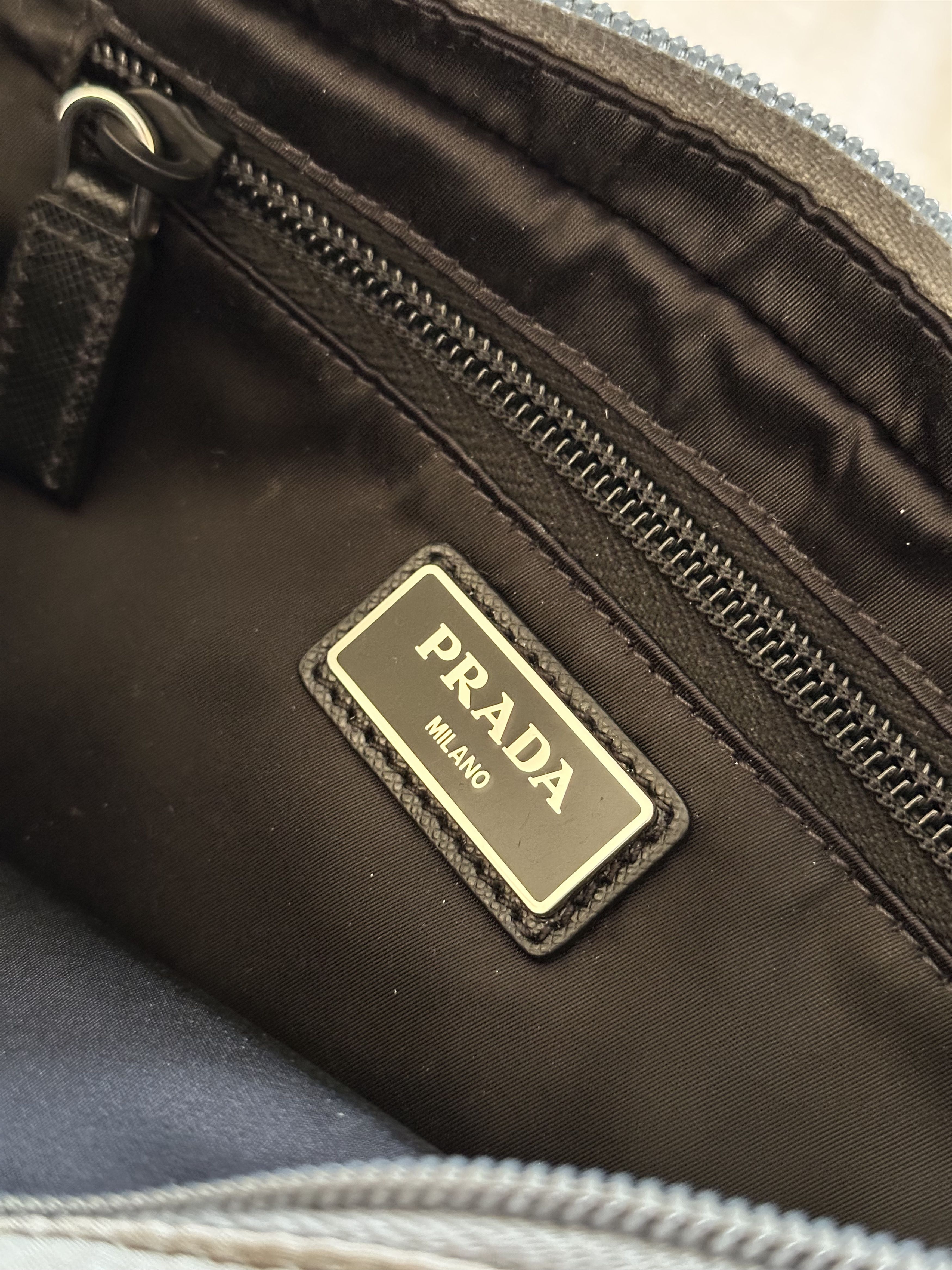 Prada Prada Grey Nylon & Leather Belt Bag Size ONE SIZE - 4 Thumbnail