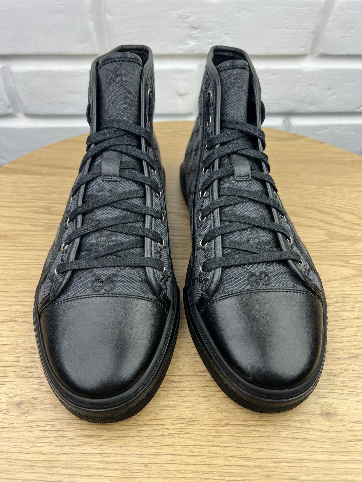 Gucci GUCCI Sneakers Hi Top Leather Shoes BROOKLYN GG Monogram Size US 7.5 / EU 40-41 - 6 Thumbnail