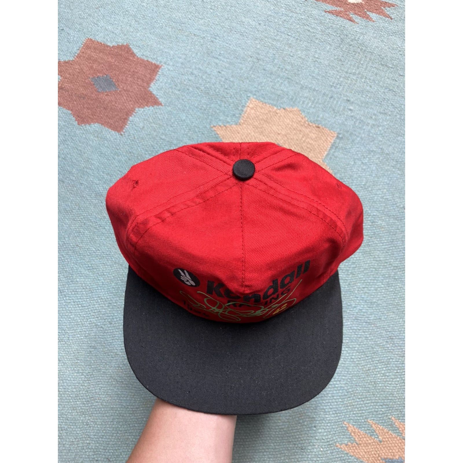 NASCAR VINTAGE Nascar Kendall motor oil racing hat snapback Kyle petty 42 1995 NOS RED Adjustable Men Cap Size ONE SIZE - 3 Thumbnail