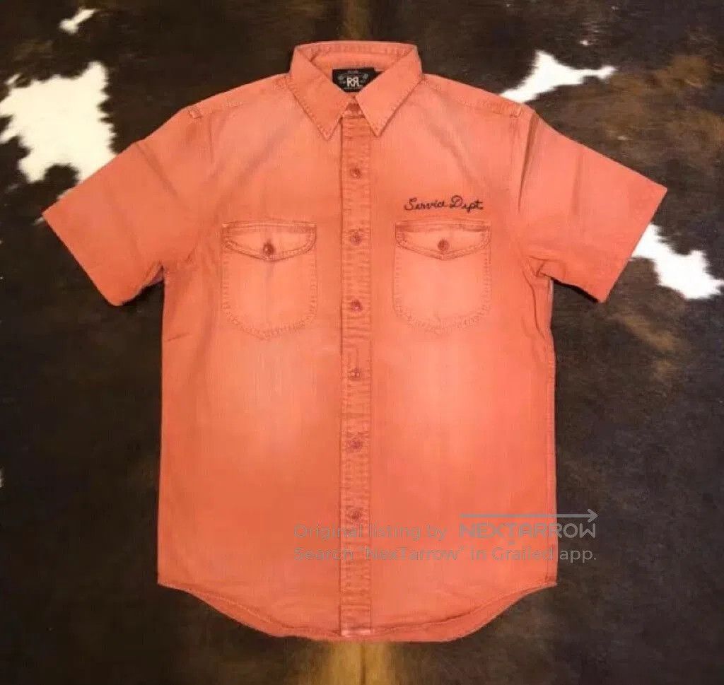 RRL Ralph Lauren Vintage RRL Service Dept Short Sleeve Shirt. Size US L / EU 52-54 / 3 - 2 Thumbnail