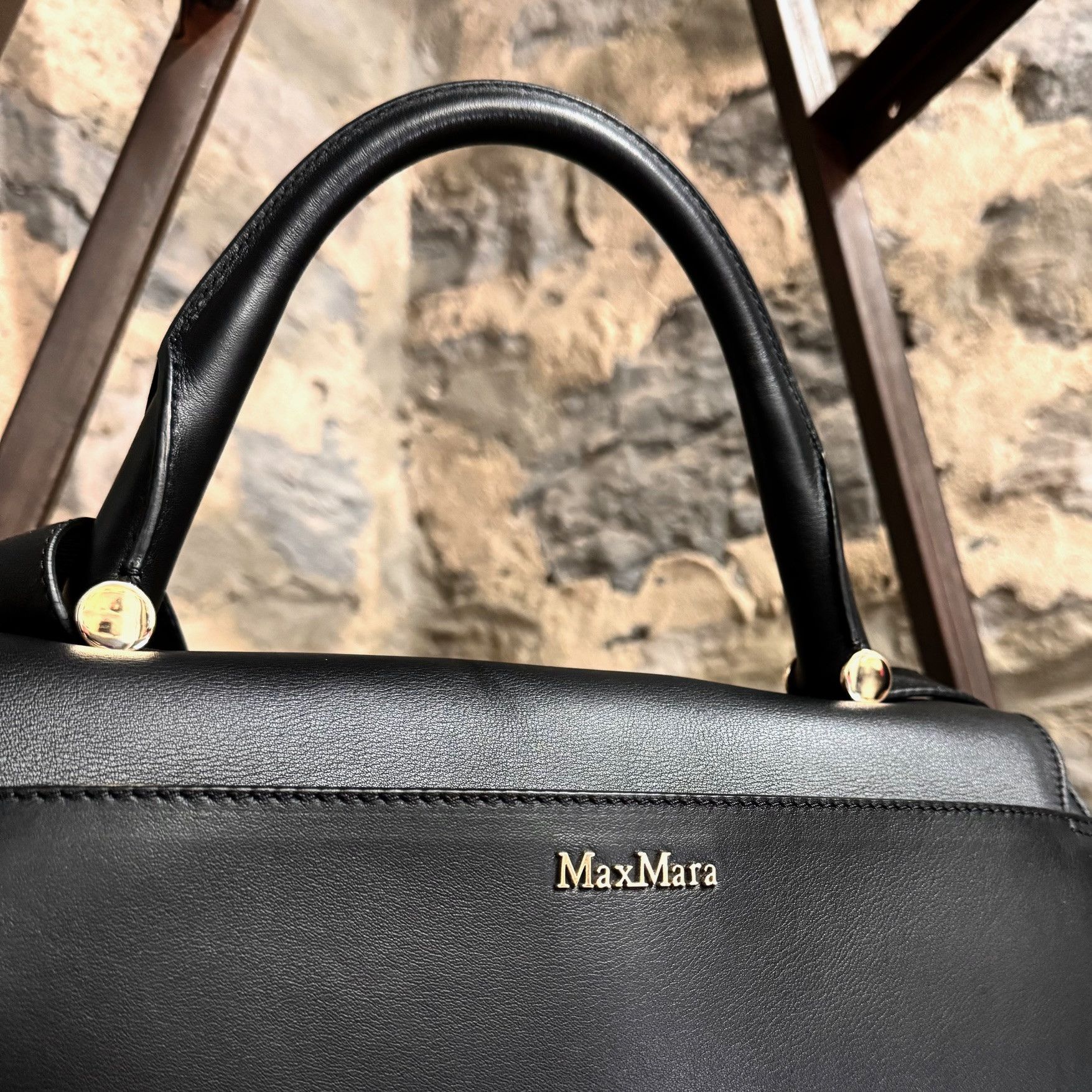 Max Mara Max Mara Black Leather Ottelia J Bag Size ONE SIZE - 4 Thumbnail
