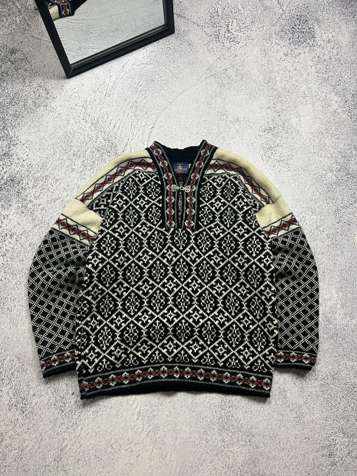 Vintage Vintage Skjaeveland Norway Cardigan Wool Sweater Metal Clips Size US M / EU 48-50 / 2 - 1 Thumbnail