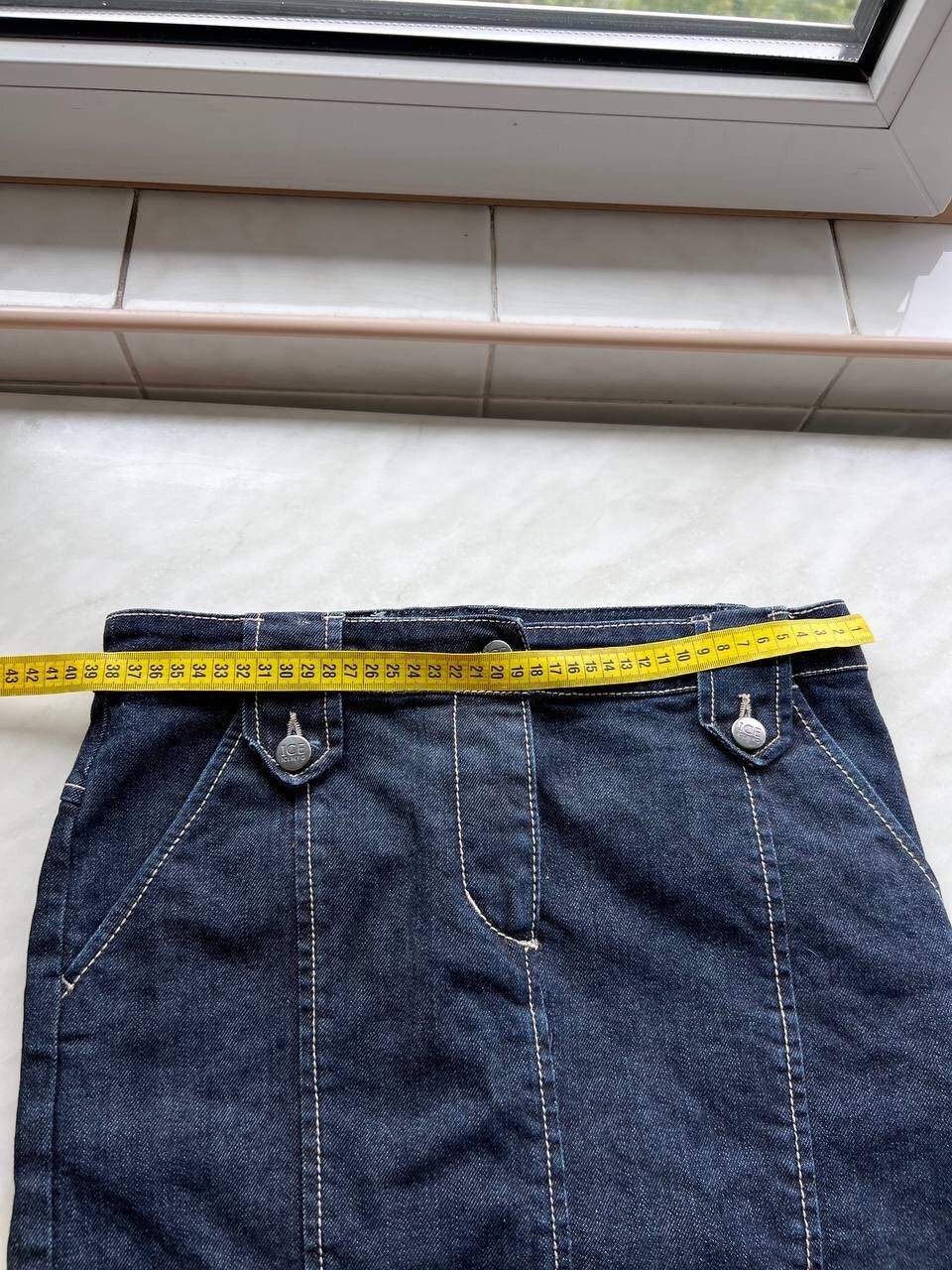 Other Vintage Iceberg button denim jeans skirt mini midi maxi 90s Size 30" / US 8 / IT 44 - 12 Thumbnail